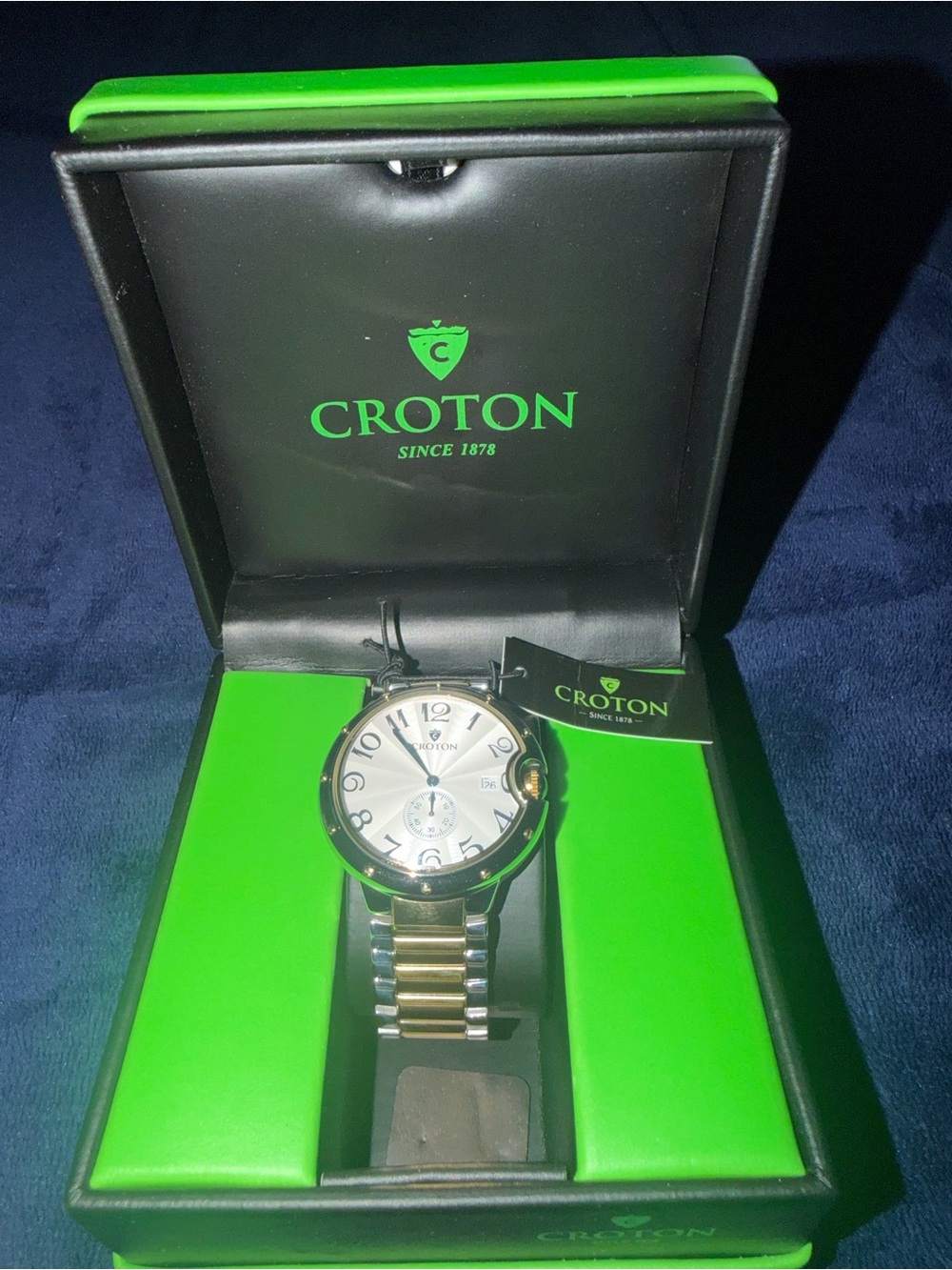 Croton Two-Tone Men’s Watch - Silver and Gold Accents